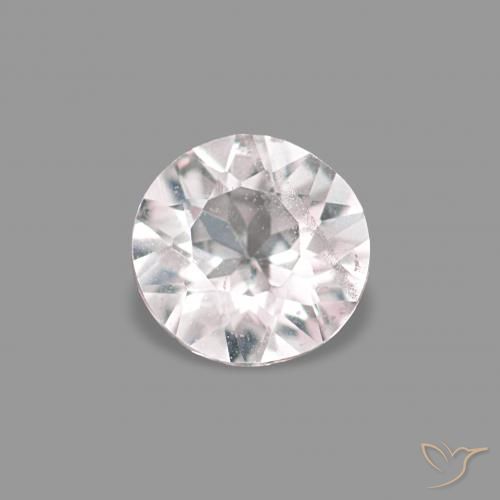 0.22ct Luz rosa Morganita, Redondo, VS