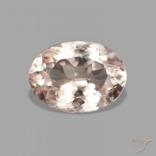 0.95ct Natural Medium Light-Pink Morganita, oval, VVS-VS