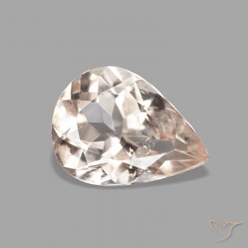 Morganita rosa médio Natural 0.96ct, Formato de pêra, VS