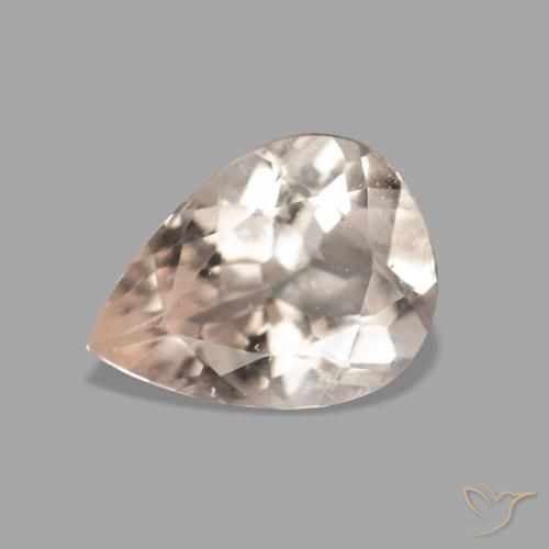 0.92ct Natural rosa médio Morganita, Formato de pêra, VVS-VS