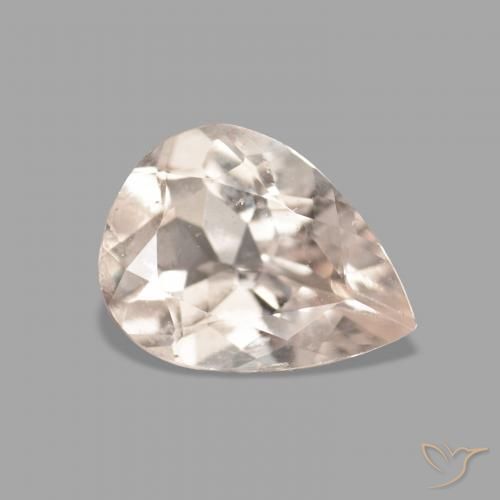 Morganita rosa médio Natural 0.92ct, Formato de pêra, VVS-VS