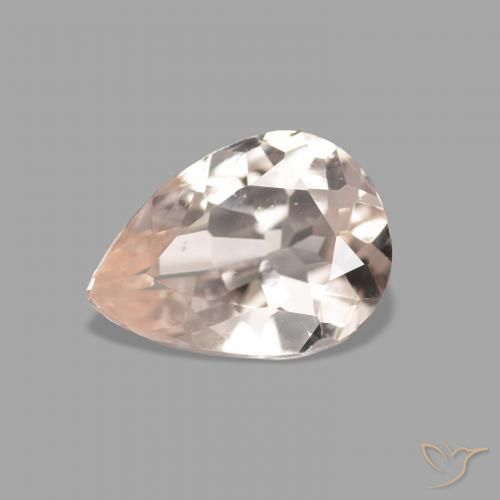 0.84ct Natural rosa médio Morganita, Formato de pêra, VVS-VS