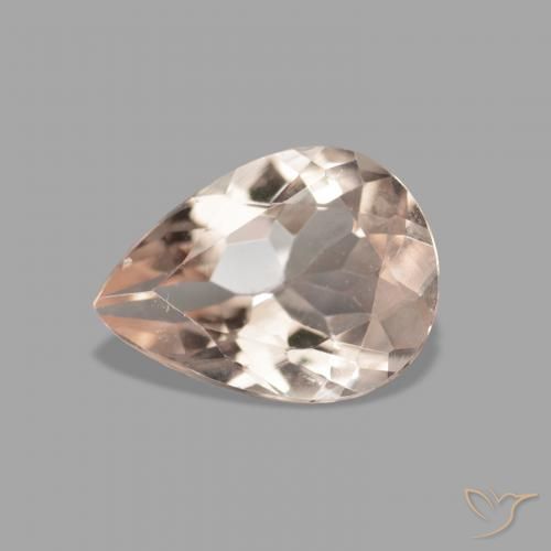 0.83ct Natural Medium Light-Pink Morganita, Formato de pêra, VVS