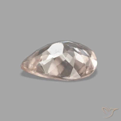 Morganita Medium Light-Pink Natural 0.83ct, Formato de pêra, VVS