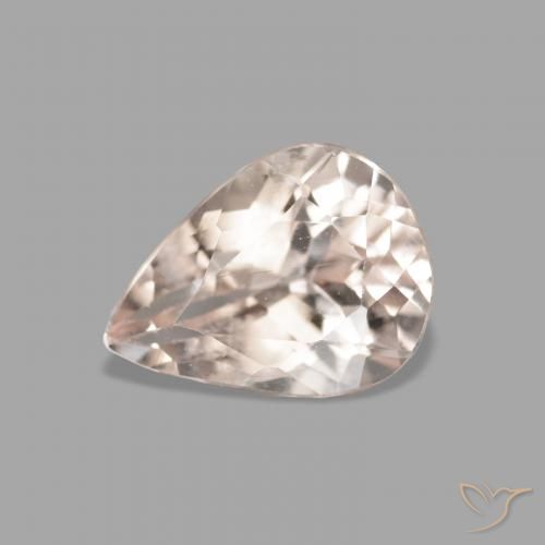 0.94ct Natural Rosa salmão Morganita, Formato de pêra, VVS