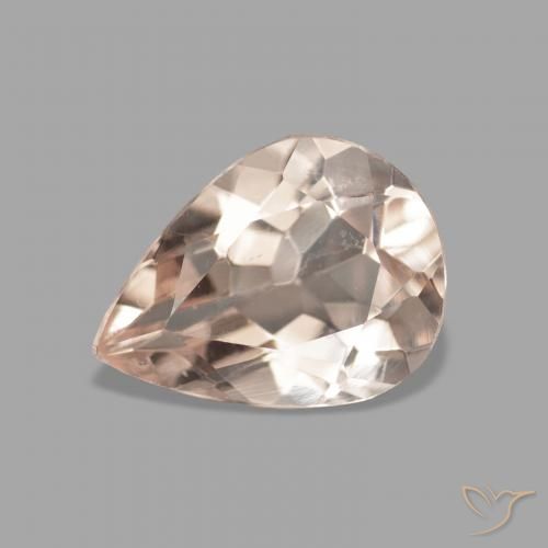 0.95ct Natural rosa médio Morganita, Formato de pêra, VVS