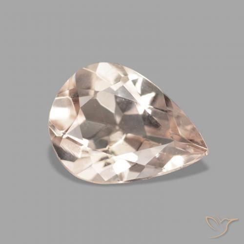 Morganita rosa médio Natural 0.95ct, Formato de pêra, VVS