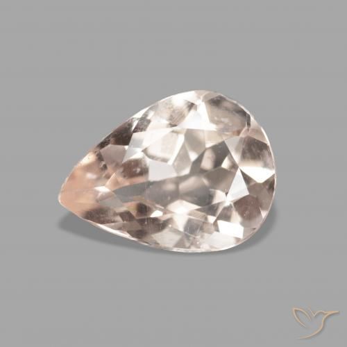0.83ct Natural rosa médio Morganita, Formato de pêra, VVS
