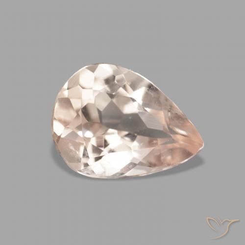 Morganita rosa médio Natural 0.83ct, Formato de pêra, VVS
