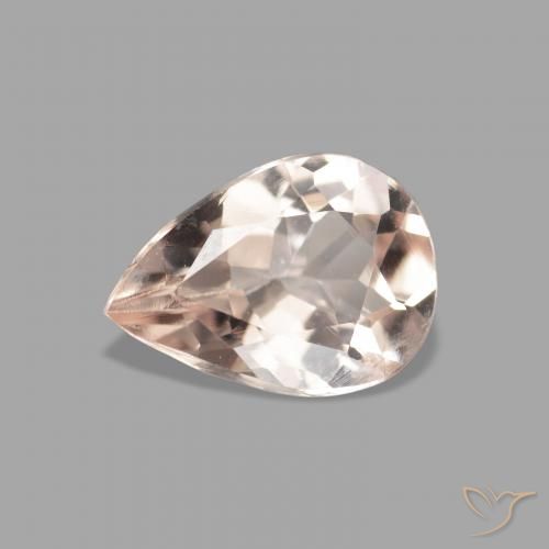 0.78ct Natural Medium Light-Pink Morganita, Formato de pêra, VVS