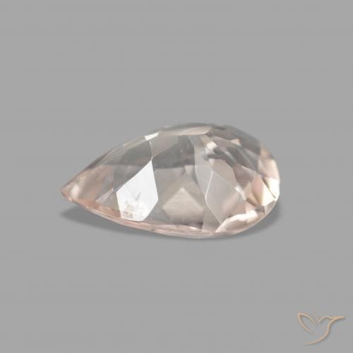 Morganita Medium Light-Pink Natural 0.78ct, Formato de pêra, VVS