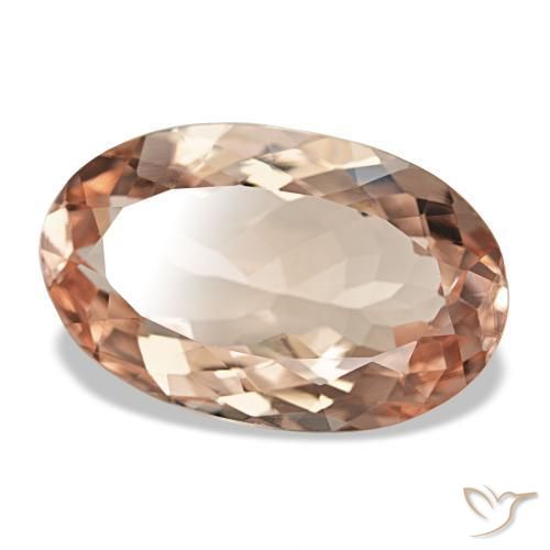 Morganita rosa natural 6,71ct, corte oval, VVS