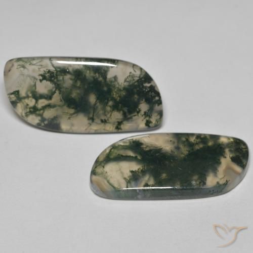 Pedras preciosas de Ágata musgosa Multicolorido natural de 33.46 ct, Chique, Transparente