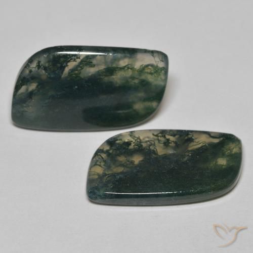 Pedras preciosas de Ágata musgosa Multicolorido natural de 22.84 ct, Chique, Transparente