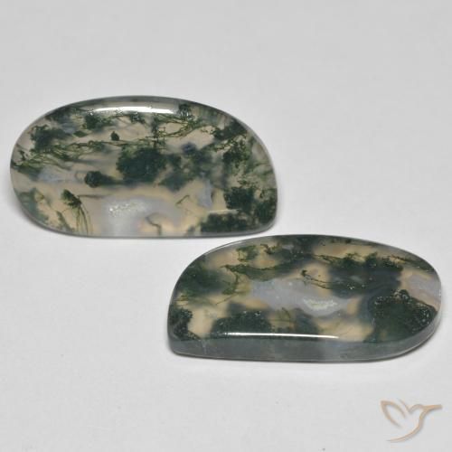 Pedras preciosas de Ágata musgosa Multicolorido natural de 23.30 ct, Chique, Transparente
