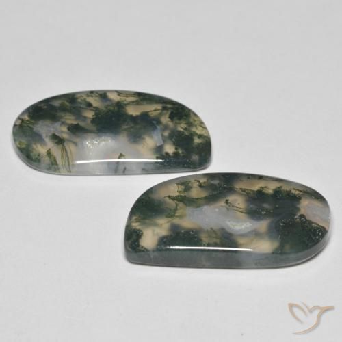 Pedras preciosas de Ágata musgosa Multicolorido natural de 23.30 ct, Chique, Transparente