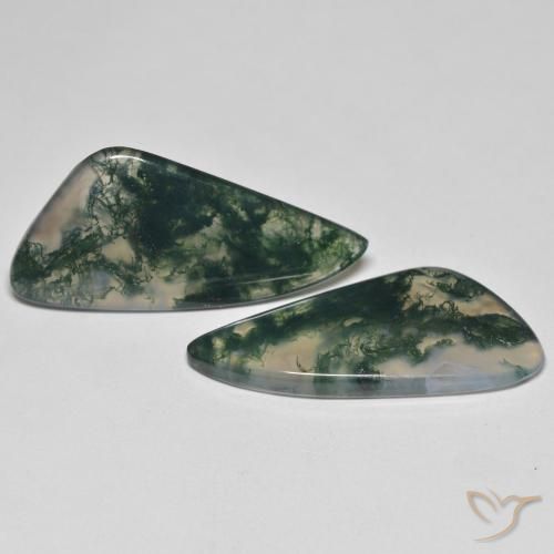 Pedras preciosas de Ágata musgosa Multicolorido natural de 23.57 ct, Chique, Transparente