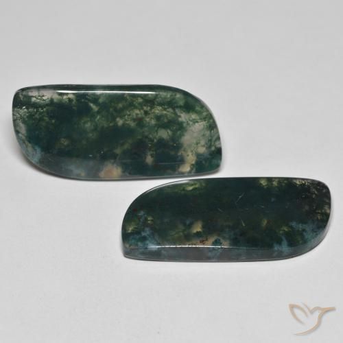Pedras preciosas de Ágata musgosa Multicolorido natural de 27.36 ct, Chique, Transparente