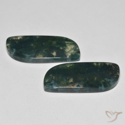 Pedras preciosas de Ágata musgosa Multicolorido natural de 27.36 ct, Chique, Transparente