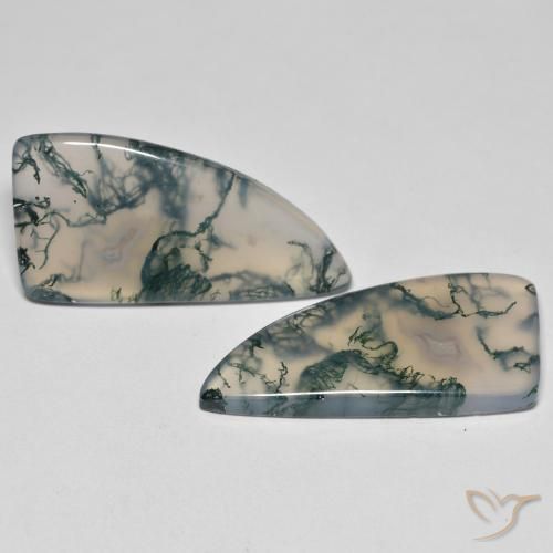 Pedras preciosas de Ágata musgosa Multicolorido natural de 26.05 ct, Chique, Transparente