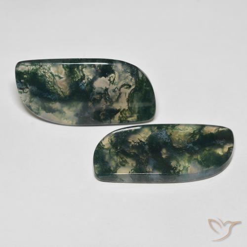 Pedras preciosas de Ágata musgosa Multicolorido natural de 32.97 ct, Chique, Transparente