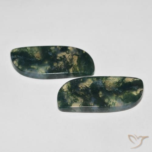 Pedras preciosas de Ágata musgosa Multicolorido natural de 32.97 ct, Chique, Transparente