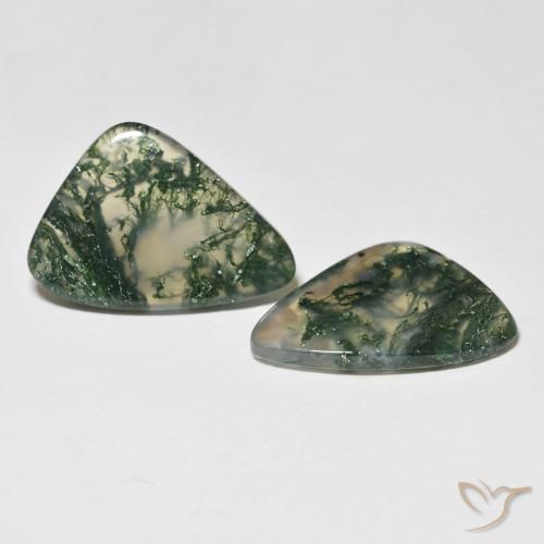 Pedras preciosas de Ágata musgosa Multicolorido natural de 19.96 ct, Chique, Translúcido
