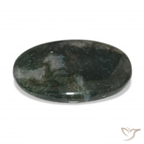 Ágata musgosa Multicolorido Natural 37.71ct, oval, Translúcido
