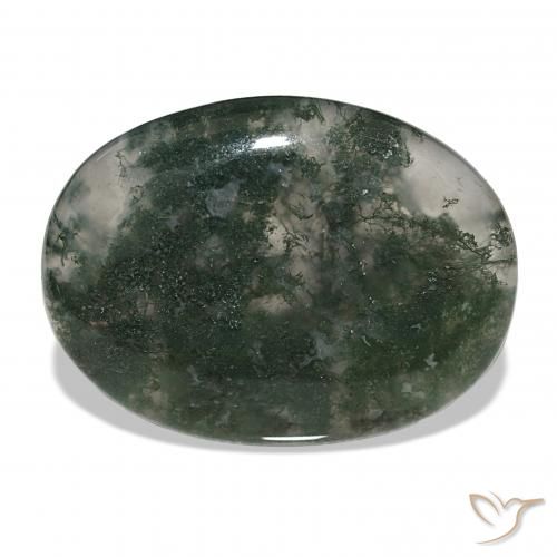 39.60ct Multicolorido Ágata musgosa, oval, Translúcido
