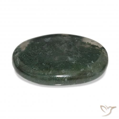 Ágata musgosa Multicolorido Natural 39.60ct, oval, Translúcido