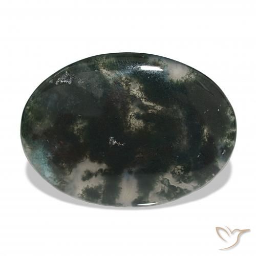 30.13ct Multicolorido Ágata musgosa, oval, Translúcido