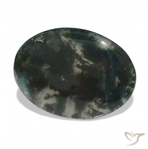 Ágata musgosa Multicolorido Natural 30.13ct, oval, Translúcido