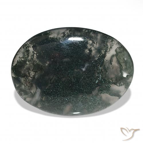 36.54ct Multicolorido Ágata musgosa, oval, Translúcido