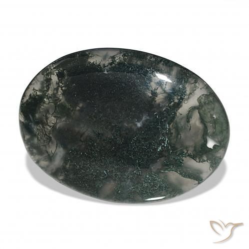 Ágata musgosa Multicolorido Natural 36.54ct, oval, Translúcido