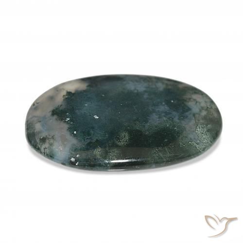 Ágata musgosa Multicolorido Natural 45.08ct, oval, Translúcido