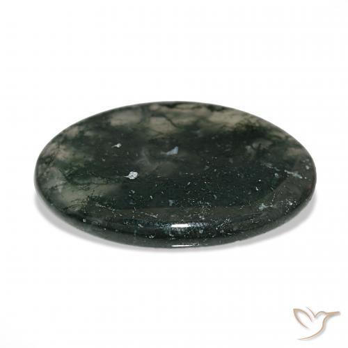 Ágata musgosa Multicolorido Natural 53.06ct, oval, Translúcido