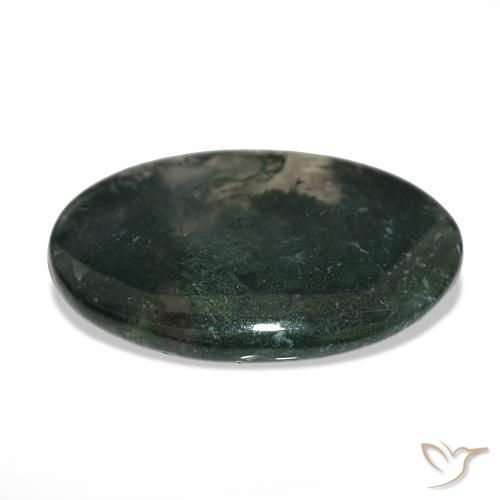 Ágata musgosa Multicolorido Natural 58.50ct, oval, Translúcido
