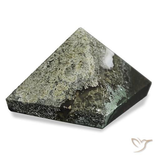 Ágata musgosa Verde floresta Natural 85.25ct, Quadrado, Opaco