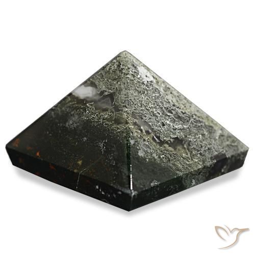 Ágata musgosa Verde floresta Natural 85.25ct, Quadrado, Opaco