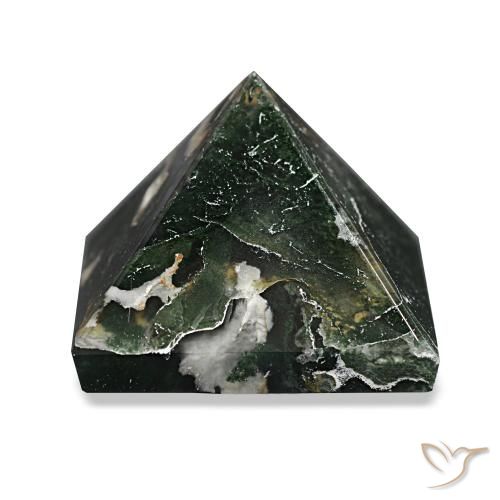 Ágata musgosa Verde floresta Natural 69.86ct, Quadrado, Opaco