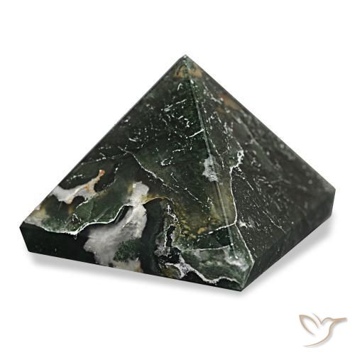 Ágata musgosa Verde floresta Natural 69.86ct, Quadrado, Opaco