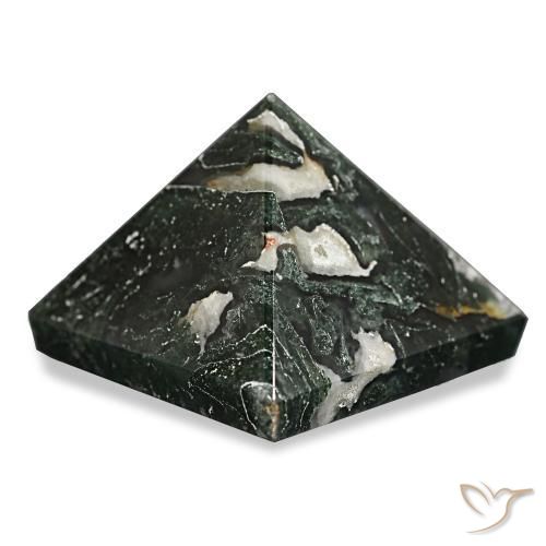 Ágata musgosa Verde floresta Natural 69.86ct, Quadrado, Opaco