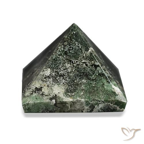 Ágata musgosa Verde floresta Natural 89.65ct, Quadrado, Opaco