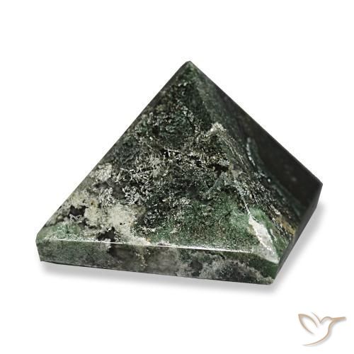 Ágata musgosa Verde floresta Natural 89.65ct, Quadrado, Opaco