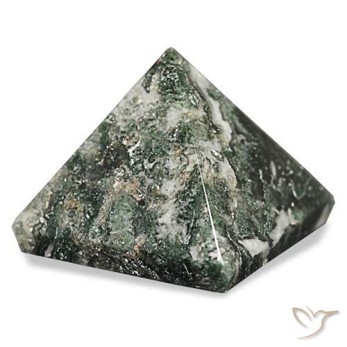 Ágata musgosa Verde floresta Natural 85.75ct, Quadrado, Opaco