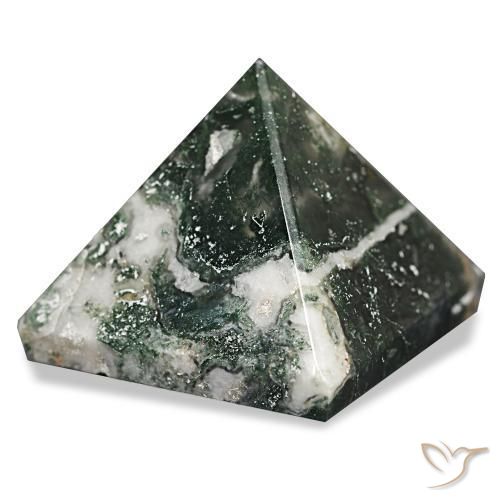 Ágata musgosa Verde floresta Natural 90.31ct, Quadrado, Opaco