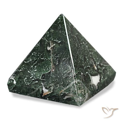 Ágata musgosa Verde floresta Natural 98.28ct, Quadrado, Opaco