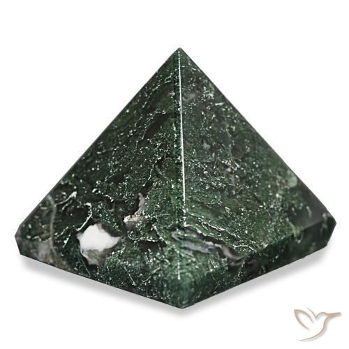 Ágata musgosa Verde floresta Natural 98.28ct, Quadrado, Opaco