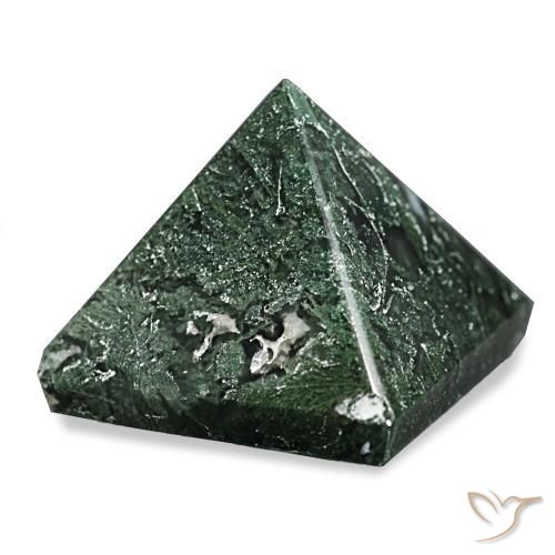 Ágata musgosa Verde floresta Natural 87.69ct, Quadrado, Opaco