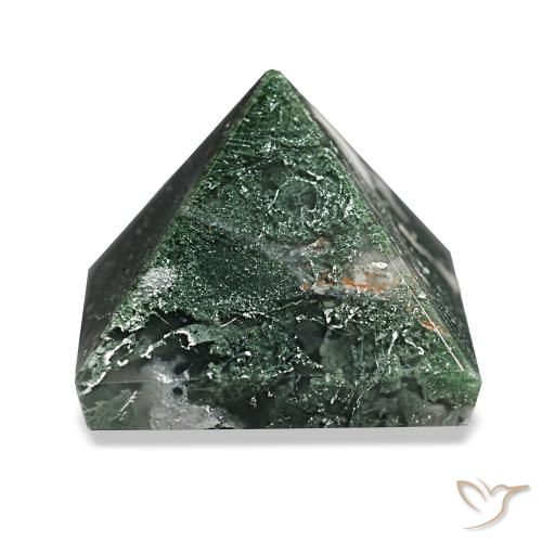 90.69ct verde escuro Ágata musgosa, Quadrado, Opaco